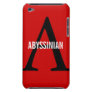 Abyssinian Monogram Design Ipod Touch Cases