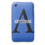 Abyssinian Monogram Design Iphone 3 Covers