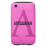 Abyssinian Monogram Design Tough Iphone 3 Case