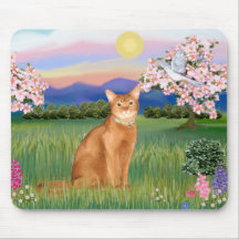 Abyssinian (red 18) - Blossoms Mouse Pads