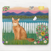 Abyssinian (red 18) - Garden-Shore Mousepad