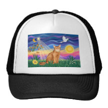 Abyssinian (red 18) - Twilight (horiz) Trucker Hat