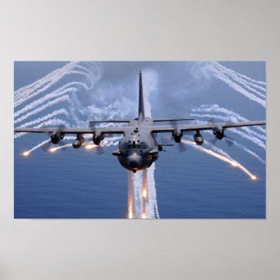 AC-130 Spectre Gunship Print by greatdesigns