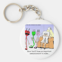AC/DC Wiring Funny Relationship Gay/Lesbian Gifts Keychains