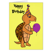 AC- Funny Turtle Over the Hill Card