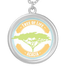 Acacia - Tree of Life Necklace - Blue/Green/Orange