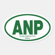 Acadia National Park Oval Sticker