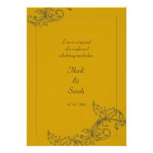 Acanthus Gold & Black Invitation