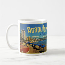 Acapulco Mexico Vintage Travel Coffee Mugs