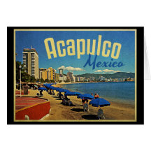 Acapulco Mexico Vintage Travel Greeting Card