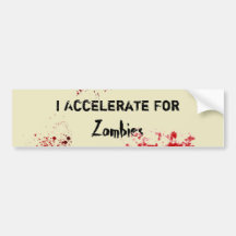 Accelerate For Zombies Bumper Stickers