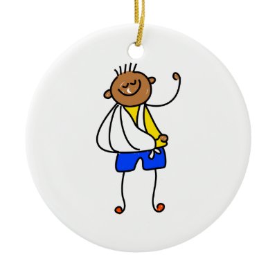 Accident Kid Christmas Ornaments by prawny_kids