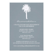 Accommodations Classy Gray Palm Tree Custom Announcement