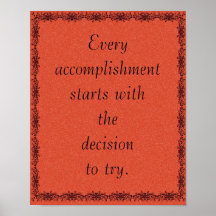 "Accomplishment" Poster