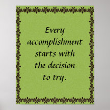 "Accomplishment" Poster