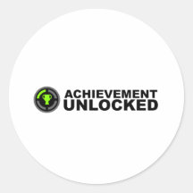 Accomplissement débloqué adhésif rond