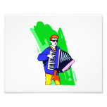 Accordian Player Blue Suit Graphic Photo Print