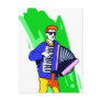 Accordian Player Blue Suit Graphic