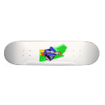 Accordian Player Blue Suit Graphic Skateboard Deck