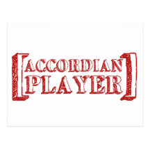Accordian  Player Post Card