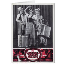 Accordion Girls Vintage Ad Card