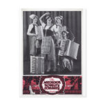 Accordion Girls Vintage Ad Postcard