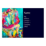 ACCORDION PLAYER IN THE NIGHT, blue Business Card Template
