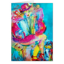 ACCORDION PLAYER IN THE NIGHT CARD