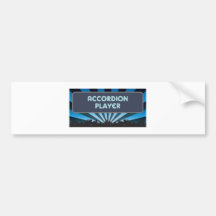 Accordion Player Marquee Bumper Stickers
