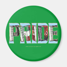 Accordion Pride Refrigerator Magnet