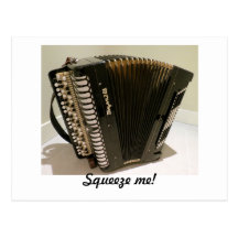 Accordion Squeezebox postcard