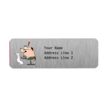 Accountant; Brushed metal-look Custom Return Address Labels
