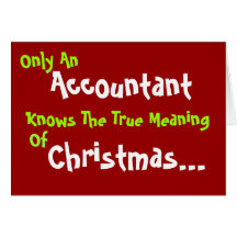Accountant Christmas Humour Add Caption and Messag Card