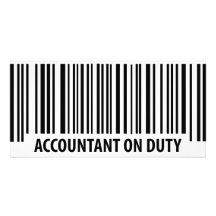 accountant on duty icon customized photo card