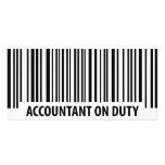 accountant on duty icon customized photo card