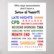 Accountant Sense of Humour Motivational Poster