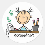 Accountant Stick Figure Sticker
