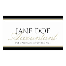 Accountant Tan Script Business Card Template