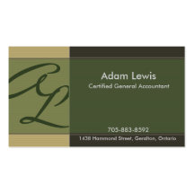 Accounting Business Card - Monogram