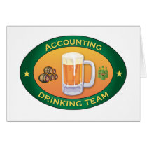 Accounting Drinking Team Greeting Card