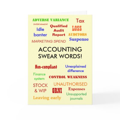Accounting Swear Words! Birthday Card by accountingcelebrity