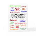 Accounting Swear Words! Blank Greeting