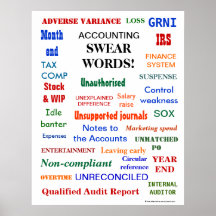 ACCOUNTING SWEAR WORDS ! POSTERS
