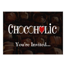 Accro du chocolat, Brown foncé et conception drôle Faire-parts
