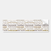 Accro du chocolat certifié autocollant pour voiture