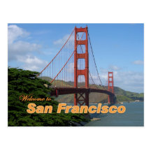 Accueil à San Francisco - golden gate bridge Carte Postale