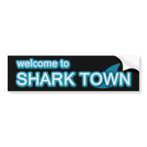 Accueil à Sharktown autocollants pour voiture
