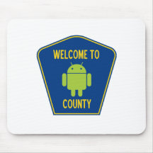 Accueil au comté androïde (signe de Droid d'insect Tapis De Souris