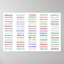 Accueil ÉNORME en affiche de 80 langues - 5 taille