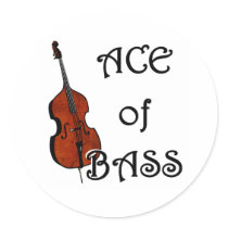 Ace of Bass Round Stickers